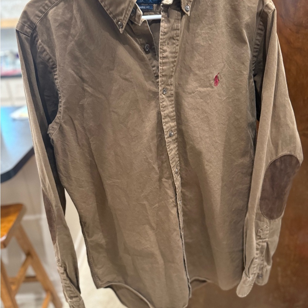 Ralph Lauren Khaki Button Down Shirt